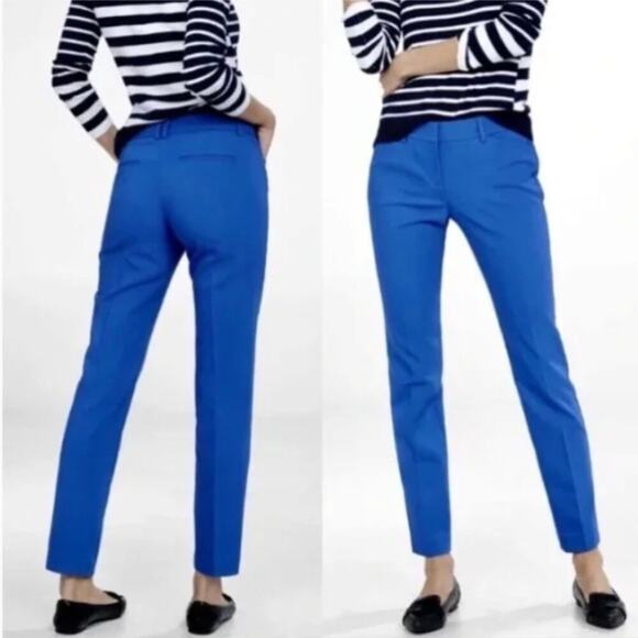 Express Women's Columnist Low Rise Slim Ankle Pant Cobalt Blue Size 6 - Picture 1 of 11